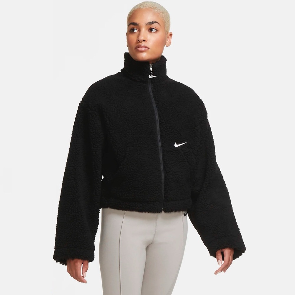 Nike Black Sherpa Fleece Jacket
